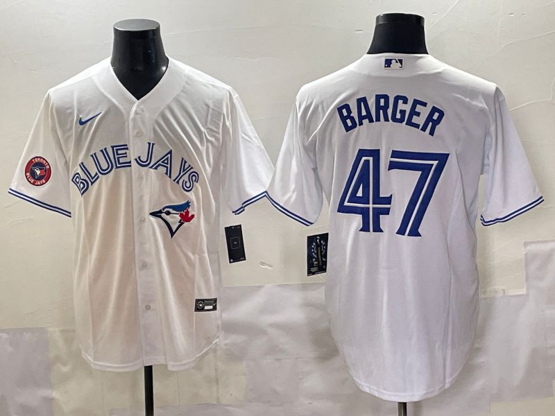Men 2025 Toronto Blue Jays #47 Barger White Game Nike MLB Jersey style 3->toronto blue jays->MLB Jersey